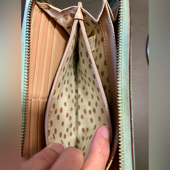 Kate Spade Turquoise Wellesley Neda Wallet Zip Around Cardholder Clutch - Picture 4 of 16